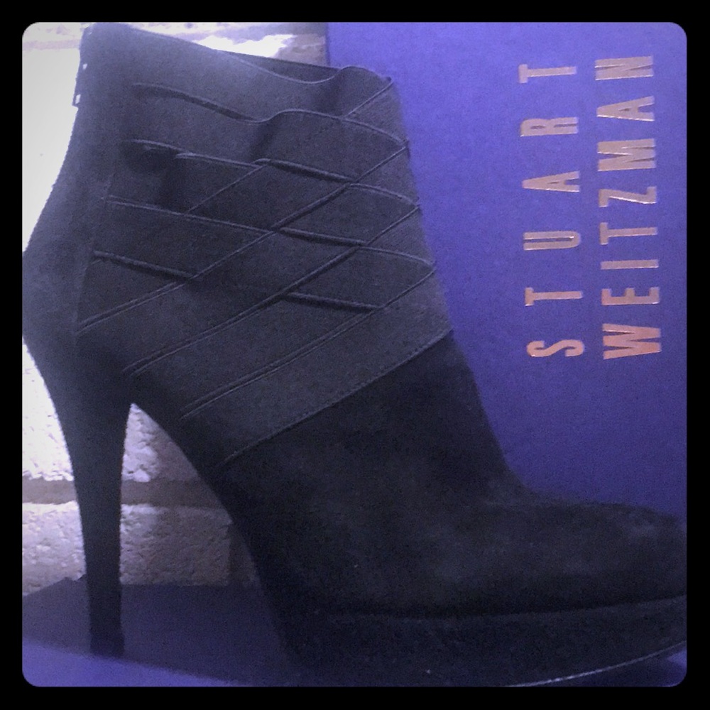 Stuart Weitzman Papoose Suede Ankle Boot